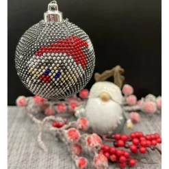 Sale Weihnachtskugeln / Weihnachtsbaumschmuck/ Christbaumschmuck gehäkelt mit Baumwollgarn und kleinen Glasperlen Baumschmuck