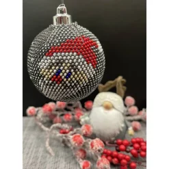 Sale Weihnachtskugeln / Weihnachtsbaumschmuck/ Christbaumschmuck gehäkelt mit Baumwollgarn und kleinen Glasperlen Baumschmuck