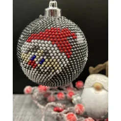Sale Weihnachtskugeln / Weihnachtsbaumschmuck/ Christbaumschmuck gehäkelt mit Baumwollgarn und kleinen Glasperlen Baumschmuck