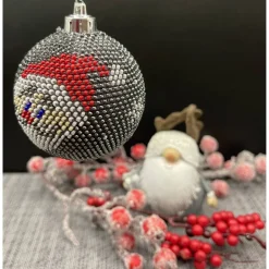 Sale Weihnachtskugeln / Weihnachtsbaumschmuck/ Christbaumschmuck gehäkelt mit Baumwollgarn und kleinen Glasperlen Baumschmuck