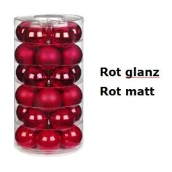Hot Weihnachtskugeln personalisiert mit Namen, Weihnachtsbaumkugeln aus Glas (Durchmesser 6cm) in 24 verschiedenen Farben Baumschmuck Personalisierbar