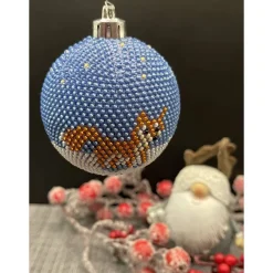 Outlet Weihnachtskugeln/Weihnachtsbaumschmuck /Christbaumschmuck gehäkelt mit Baumwollgarn und kleinen Glasperlen Baumschmuck