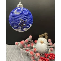 Weihnachtskugeln/Weihnachtsbaumschmuck /Christbaumschmuck gehäkelt mit Baumwollgarn und kleinen Glasperlen Baumschmuck