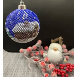 Baumschmuck|Handmade by Martina Reimann Weihnachtskugeln/Weihnachtsbaumschmuck / Christbaumschmuck gehäkelt mit Baumwollgarn und kleinen Glasperlen