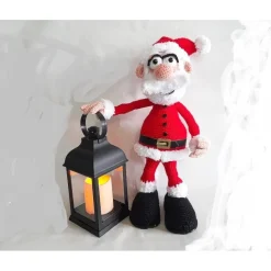 Weihnachtsmann Nikolaus Deko Weihnachten Winter Advent Gutschein Geldgeschenk Adventskalender LED Laterne Amigurumi Weihnachtsdeko