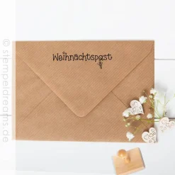 Hot Weihnachtspost - Stempel mit Zuckerstange und Stern - 2 verschiedene Größen - Motiv: 857 Weihnachtsstempel