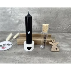 Discount Weihnachtsset, Wunscherfüller inkl. Kerzenhalter, Kerze nach Wahl in Holzverpackung, Kleinigkeit, Holzanhänger Geldgeschenke