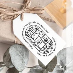 Weihnachtsstempel|Stempeldreams Weihnachtsstempel - Frohe Weihnachten - personalisierter Text - außergewöhnliches Motiv | 1127