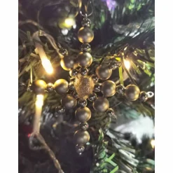 Weihnachtssterne - Adventssterne - Sternanhänger als Schmuck, auch für den Weihnachtsbaum, Klein, Gold Matt Baumschmuck