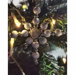 Baumschmuck|Bling Bling Horse Dreams Weihnachtssterne - Adventssterne - Sternanhänger als Schmuck, auch für den Weihnachtsbaum, Klein, Crushed Silber