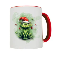 Weihnachtstassen mit frechen Grinch-Katzenmotiven, personalisierbar, Weihnachtsbecher Weihnachtsgeschenke
