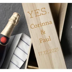 Outlet Weinkiste personalisiertes Geschenk Hochzeit Gastgeschenke