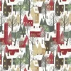 Westfalenstoffe Trondheim Häuserwald Baumwolle Digitaldruck 0,5m Weihnachtsstoffe