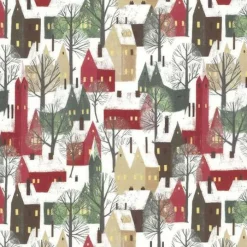 Westfalenstoffe Trondheim Häuserwald Baumwolle Digitaldruck 0,5m Weihnachtsstoffe