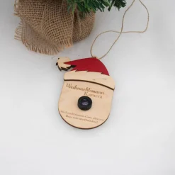 Wichtelzauber|SandavDesigns Wichtel / Elfen / Weihnachtsmann Überwachungskamera Attrappe aus Holz mit farbigen Akzenten