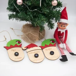 Wichtelzauber|SandavDesigns Wichtel / Elfen / Weihnachtsmann Überwachungskamera Attrappe aus Holz mit farbigen Akzenten