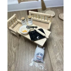 Outlet Wichtel Zubehör Backen Küchenutensilien - Set mit 7 Teilen Miniatur Wichtelzauber
