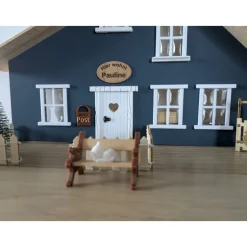 Wichtelzauber|Dragonpanda kreativ Wichtelhaus blau – Einzigartiges Dekohaus für Miniaturlandschaften & Wichteltüren