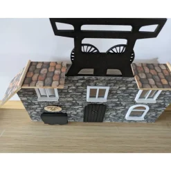 Wichtelzauber|Dragonpanda kreativ Wichtelhaus Ruhrpott – Handgefertigte Deko mit Zaun & Lichterkette
