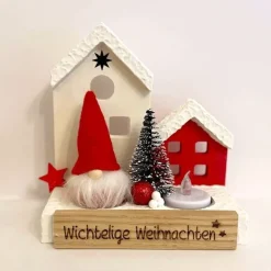 Best Wichtelhäuschen mit Wichtel und Teelicht Wichtelzauber