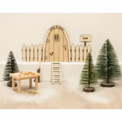 Best Wichteltür / Elfentür / Nissedor mit Namensschild Weihnachten Personalisiert aus Holz / Adventszeit Wichtelzauber