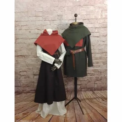 Hot Wikinger Gugel für Frauen & Männer, Skjoldehamn Gugel , Wolle oliv Mittelalter Kapuze, SCA, LARP, Accessoires