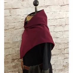 Clearance Wikinger Gugel für Frauen & Männer, Skjoldehamn Gugel , Wolle bordeaux, Mittelalter Kapuze, SCA, Halloween, LARP, Toraxa Accessoires