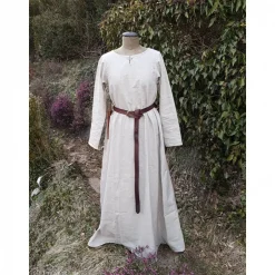 Wikinger Kleid, blaues Leinen Schürzenkleid, Mittelalter Gewandung, Cosplay Kostüm, LARP Kostüme Für Erwachsene