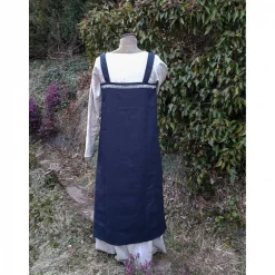 Wikinger Kleid, blaues Leinen Schürzenkleid, Mittelalter Gewandung, Cosplay Kostüm, LARP Kostüme Für Erwachsene