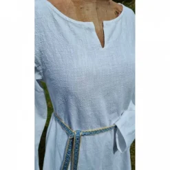 Kostüme Für Erwachsene|Toraxacum Wikinger Leinen Kleid, used look, Unterkleid Mittelalter, Leinenkleid, stone washed, Cosplay, LARP,