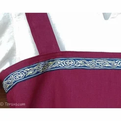 Clearance Wikinger Leinen Schürzenkleid, Überkleid bordeaux , Mittelalter Kleid, Wiki Schürze, LARP, SCA, Kostüme Für Erwachsene