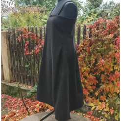Kostüme Für Erwachsene|Toraxacum Wikinger Schürzenkleid 100% Wolle, Überkleid dunkelbraun, Mittelalter Kleid,