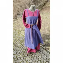 Sale Wikinger Schürzenkleid Leinen, Überkleid used look, LARP, SCA, Kostüme Für Erwachsene