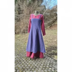 Sale Wikinger Schürzenkleid Leinen, Überkleid used look, LARP, SCA, Kostüme Für Erwachsene