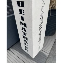 Sale Willkommenssäule Haustür personalisiert – Maritime Holzsäule mit Namen & Anker, handgefertigt Geschenke