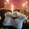 Best Winterlicher Kerzenständer mit Schneemännern und Teelicht Kerzen & Beleuchtung