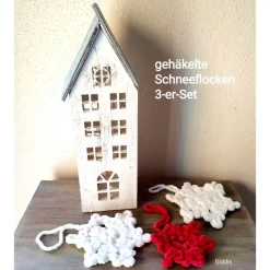 Online Winter/Weihnachtsdeko, Schneeflocken gehäkelt Weihnachtsdeko