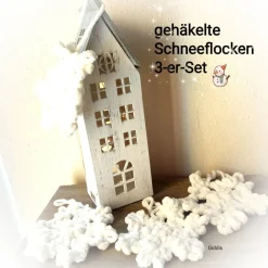 Winter/Weihnachtsdeko, Schneeflocken gehäkelt Weihnachtsdeko