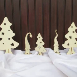 Discount Winter-Wichtel-Wald 5er-Set aus Holz Wichtelzauber