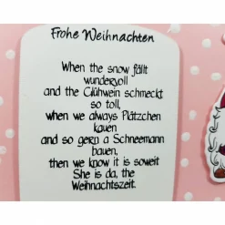 Witzige Weihnachts Karte Wichtel Plätzchen Gedicht grün bunt Weihnachtskarten