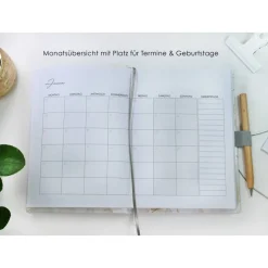 Sale Wochenkalender & Terminplaner türkis 2025 A5 Wochenübersicht / Tagesübersicht personalisiert Vogel fliegen Geschenke