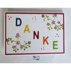 Sale Wunderschöne  bunte  Danke Karte Handgefertigt mit Stampin'Up! Danksagungskarten
