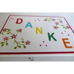 Sale Wunderschöne  bunte  Danke Karte Handgefertigt mit Stampin'Up! Danksagungskarten