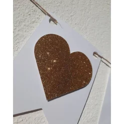Hochzeitsgirlanden|TiJaPapierDeko Wunderschöne Girlande zur Goldenen Hochzeit in Weiß und Gold