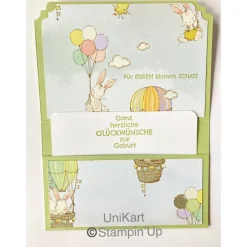 Best Wunscherfüller Geldkarte Gutscheinkarte - Geburt Baby Taufe Babyparty UniKat Handarbeit Stampin'Up Geldgeschenke
