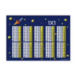Best 1x1 Lernposter | Rakete Kinder Einschulung