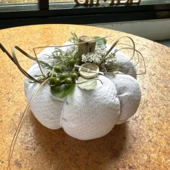Best XL Deko Kürbis aus antikem Leinen – Handgemachte Herbstdeko mit Naturakzenten Deko Halloween
