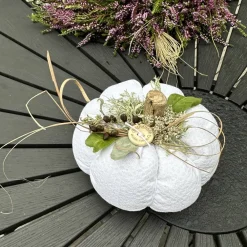 Best XL Deko Kürbis aus antikem Leinen – Handgemachte Herbstdeko mit Naturakzenten Deko Halloween