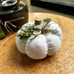 Best XL Deko Kürbis aus antikem Leinen – Handgemachte Herbstdeko mit Naturakzenten Deko Halloween