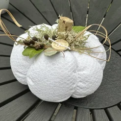 Best XL Deko Kürbis aus antikem Leinen – Handgemachte Herbstdeko mit Naturakzenten Deko Halloween